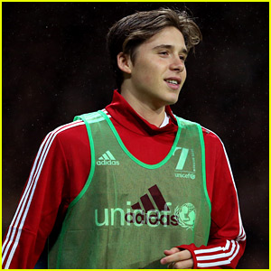 Brooklyn Beckham Plays Soccer with Dad David for UNICEF Charity Match