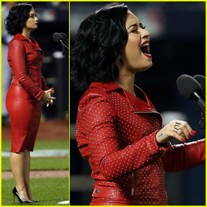 Demi Lovato Blows World Series Crowd Away With 'The Star-Spangled Banner' - Watch Now!