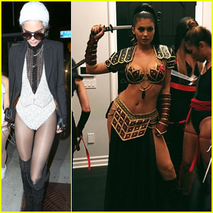 Kylie & Kendall Jenner Go All Out for Halloween - as Xena & Karl Lagerfield!