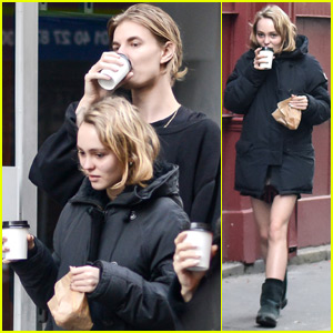 Lily-Rose Depp & Pal Walker Bunting Go For Paris Coffee Run