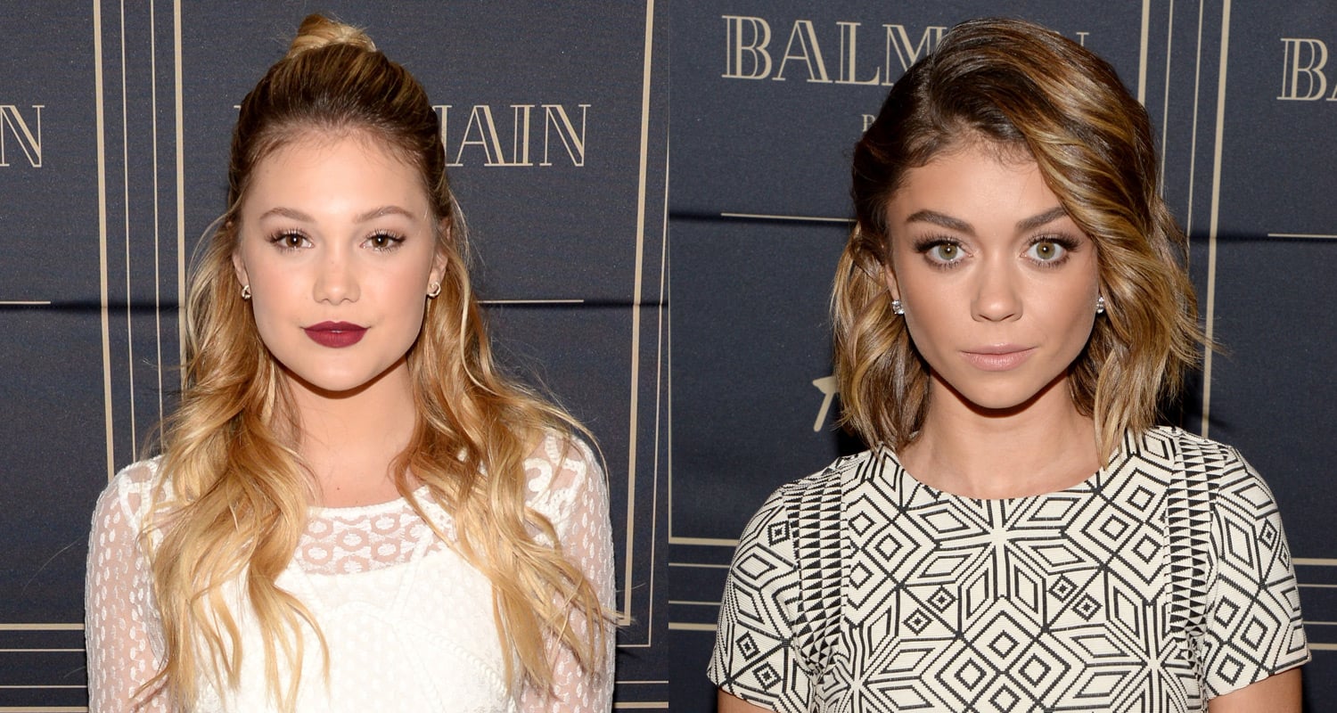 Olivia Holt & Sarah Hyland Get Stylish for Balmain x H&M Pre-Launch Event!