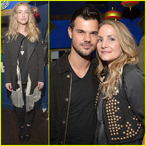 Taylor Lautner Celebrates Timberland with Amber Heard!