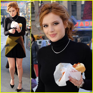 Bella Thorne Digs Into a Hot Diggity Dog