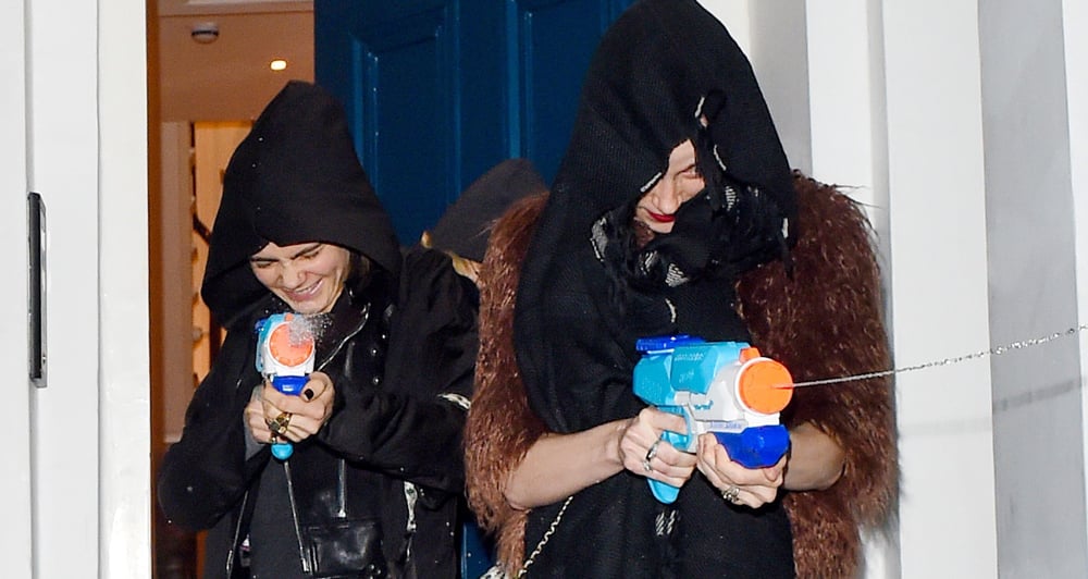 Cara Delevingne Gets Payback on Paparazzi with Water Guns!