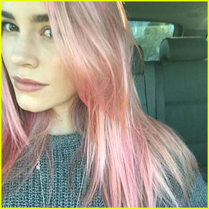 Christa B. Allen's New Hair is Pretty in Pink