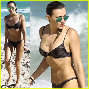 Arrow's Katie Cassidy Has a Beach Day in Her Bikini!