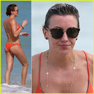 'Arrow' Star Katie Cassidy Soaks Up the Sun in an Orange Bikini