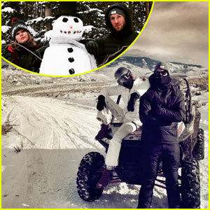 Taylor Swift & Calvin Harris Spend Christmas Eve on the Snow Slopes