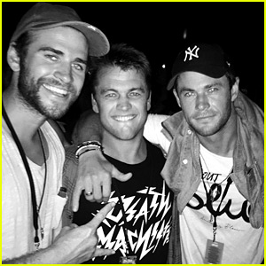 Liam Hemsworth Enjoys a Night Out with the 'Best Brothers'