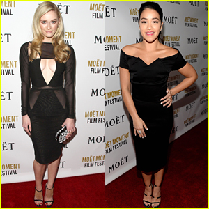Greer Grammer Celebrates The Golden Globes 2016 with Gina Rodriguez