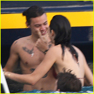 Harry Styles & Kendall Jenner Take a Dip Together in St. Barts