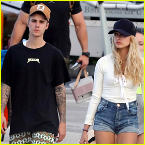Justin Bieber & Hailey Baldwin Take a New Year's Day Flight Out of St. Barts