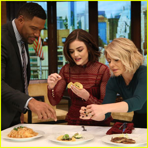 Watch Lucy Hale Eat a Grasshopper Taco on 'Kelly & Michael'! (Video)