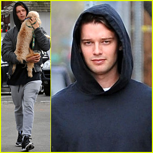 Patrick Schwarzenegger Carries His Cute Dog to Lunch