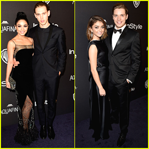 Vanessa Hudgens & Sarah Hyland Make It A Double Date Night at InStyle's Golden Globes Party