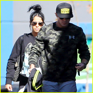 Zac Efron & Girlfriend Sami Miro Stay Fit At the Gym