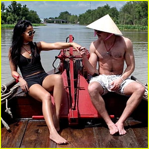 Zac Efron Rides a Boat Shirtless with Sami Miro!