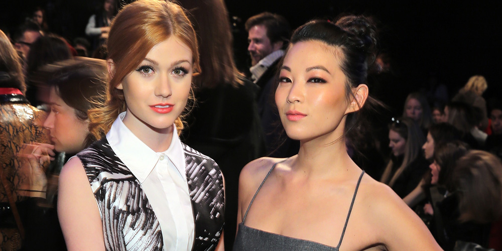Arden Cho & Katherine McNamara Meet Up For Milly at NYFW
