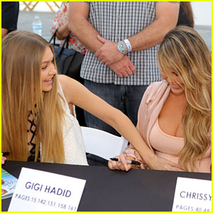 Gigi Hadid Rubs Chrissy Teigen's Baby Bump at 'Sports Illustrated Swimsuit' Signing