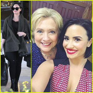 Demi Lovato Throws Her Support Behind Hillary Clinton - See Their Selfie!