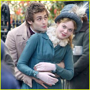 Elle Fanning & Douglas Booth Film Playful Scenes For 'A Storm In The Stars'