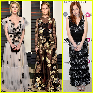 Emma Roberts & Zoey Deutch Have a Night Out at Vanity Fair's Oscars 2016 Party!
