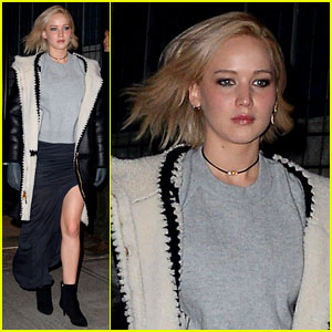 Jennifer Lawrence Braves the Cold While Baring Some Skin