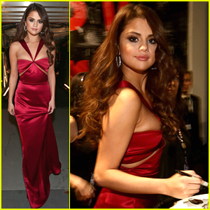 Selena Gomez Switches To Hot Red Dress at Grammys 2016