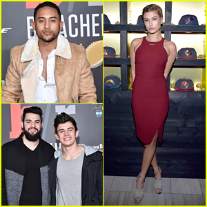 Tahj Mowry Hits Pre-Superbowl 50 Parties with Hayes Grier & Hailey Baldwin
