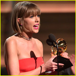 Taylor Swift Shades Kanye West While Accepting Grammys' Album of the Year (Video)