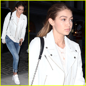 Gigi Hadid Heads to Hotel After Maybelline Photo Shoot