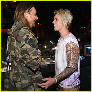 Justin Bieber Hits Up David Guetta's Set at Wynn Las Vegas After Concert