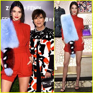 Kendall Jenner & Mom Kris Help Open Fendi Store