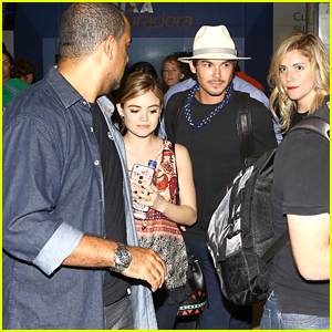 Lucy Hale & Tyler Blackburn Cause Commotion While Arriving In Rio