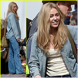 Miley Cyrus Continues Filming For Untitled Woody Allen Series