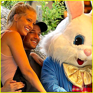 Patrick Schwarzenegger Takes Photos with the Easter Bunny & New Girlfriend Abby Champion!