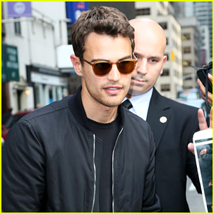 Theo James Signs Autographs After 'Late Show With Stephen Colbert' Taping