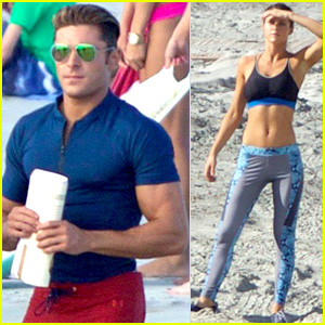 Zac Efron & Alexandra Daddario Hit the Beach for More 'Baywatch'