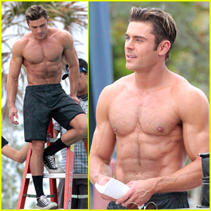 Zac Efron Is The Hottest Shirtless Lifeguard for 'Baywatch' Action Scene!