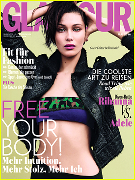 Bella Hadid Guest Edits May Issue Of 'Glamour Germany'