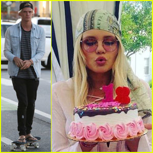 Cody Simpson Goes Skateboarding, Sister Alli Celebrates 18th Birthday
