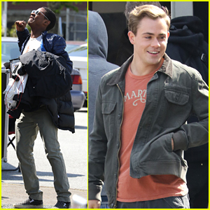 RJ Cyler & Dacre Montgomery Get Ready To Morph On 'Power Rangers' Set