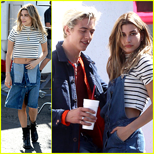 Lucky Blue Smith Shoots Tommy Hilfiger Campaign with Hailey Baldwin