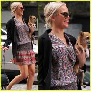 Jennifer Lawrence Enjoys New York City With Her Pup