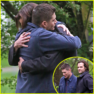 Jensen Ackles & Jared Padalecki Hug It Out on 'Supernatural' Set in Vancouver