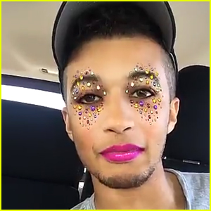 Jordan Fisher Plays With Snapchat Filters During Radio Tour