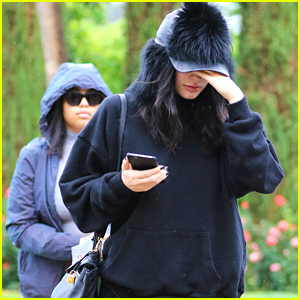 Kylie Jenner & Jordyn Woods Brave Rain For Lunch in LA