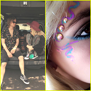 Rydel Lynch Shows Off Colorful Coachella Makeup - See It Here!