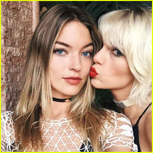 Taylor Swift Gives Martha Hunt Kisses at Coachella