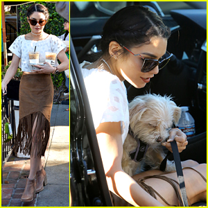 Vanessa Hudgens Stops to Pick Flowers With Sister Stella